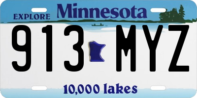 MN license plate 913MYZ