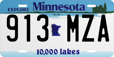 MN license plate 913MZA