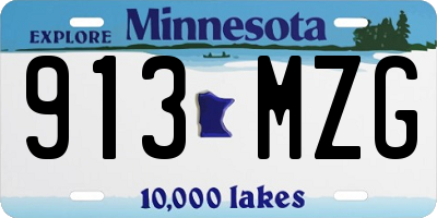 MN license plate 913MZG