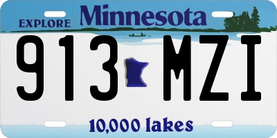 MN license plate 913MZI