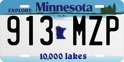 MN license plate 913MZP
