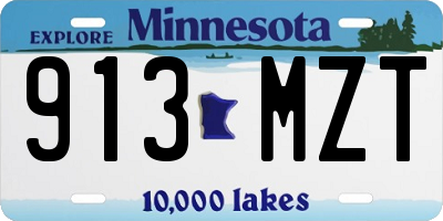 MN license plate 913MZT