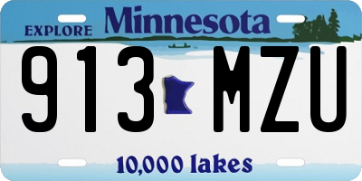 MN license plate 913MZU