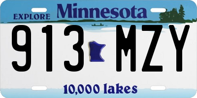 MN license plate 913MZY