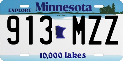 MN license plate 913MZZ