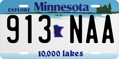 MN license plate 913NAA