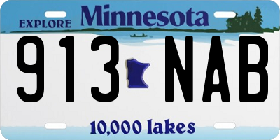 MN license plate 913NAB
