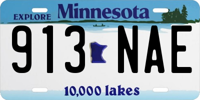 MN license plate 913NAE