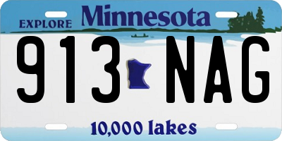 MN license plate 913NAG