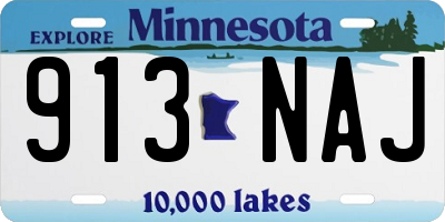 MN license plate 913NAJ