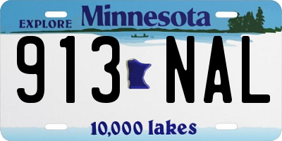 MN license plate 913NAL