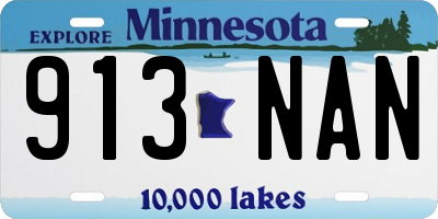 MN license plate 913NAN