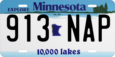 MN license plate 913NAP