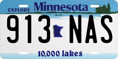 MN license plate 913NAS