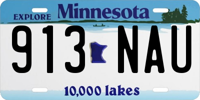 MN license plate 913NAU