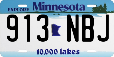 MN license plate 913NBJ