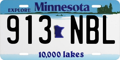 MN license plate 913NBL