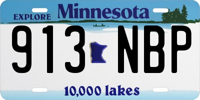 MN license plate 913NBP