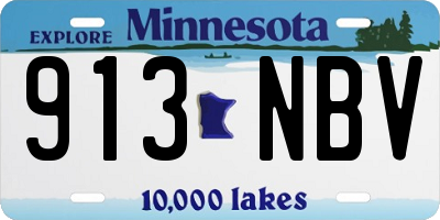 MN license plate 913NBV