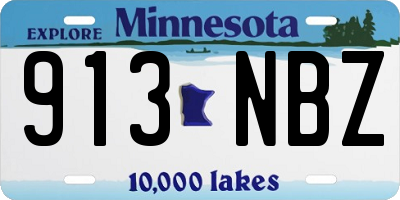 MN license plate 913NBZ