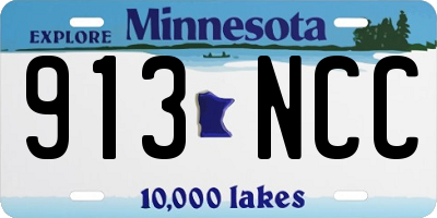 MN license plate 913NCC