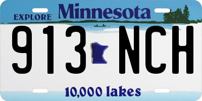 MN license plate 913NCH