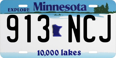 MN license plate 913NCJ