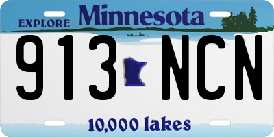 MN license plate 913NCN