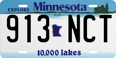 MN license plate 913NCT