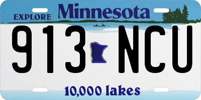 MN license plate 913NCU