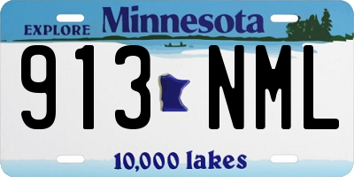 MN license plate 913NML
