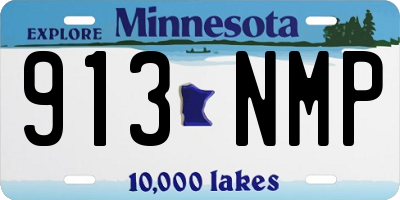 MN license plate 913NMP