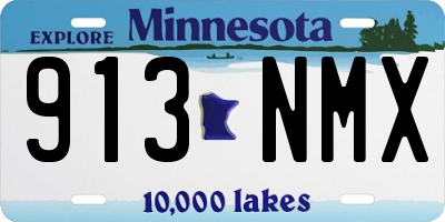MN license plate 913NMX