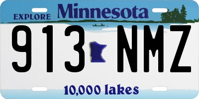 MN license plate 913NMZ