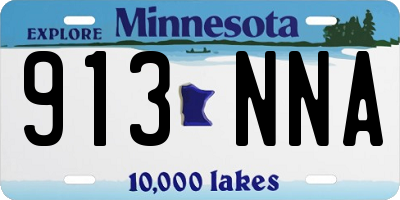 MN license plate 913NNA