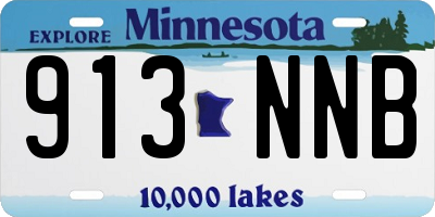 MN license plate 913NNB
