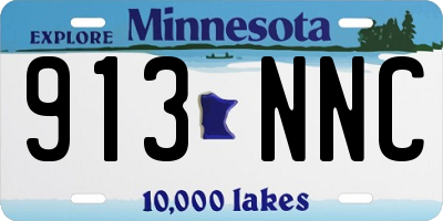 MN license plate 913NNC