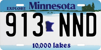 MN license plate 913NND
