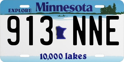 MN license plate 913NNE