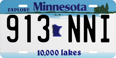 MN license plate 913NNI