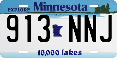 MN license plate 913NNJ