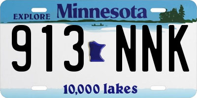 MN license plate 913NNK