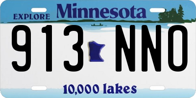 MN license plate 913NNO
