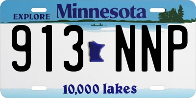 MN license plate 913NNP