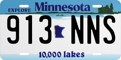 MN license plate 913NNS