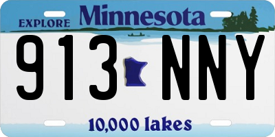 MN license plate 913NNY