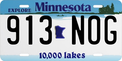 MN license plate 913NOG