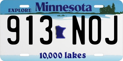 MN license plate 913NOJ