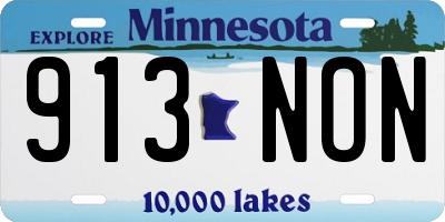 MN license plate 913NON