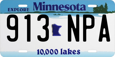 MN license plate 913NPA